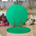 - Supla2li-yesil-Gorsel1 - Realhomes Realhomes Düz Yeşil Renkli Dijital Baskılı Modern 2'li Yuvarlak Servis Altlığı - Supla Realhomes