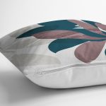 Özel Tasarım Yaprak Motifli Dijital Baskılı Dekoratif Yastık Kırlent Kılıfı Realhomes