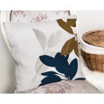 Özel Tasarım Yaprak Motifli Dijital Baskılı Modern Yastık Kırlent Kılıfı Realhomes