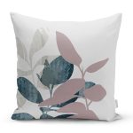 Özel Tasarım Yaprak Motifli Dijital Baskılı Dekoratif Yastık Kırlent Kılıfı Realhomes