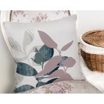Özel Tasarım Yaprak Motifli Dijital Baskılı Dekoratif Yastık Kırlent Kılıfı Realhomes