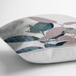 Özel Tasarım Yaprak Motifli Dijital Baskılı Dekoratif Yastık Kırlent Kılıfı Realhomes