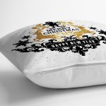 - Rh-K10010-Gorsel3 - Realhomes  Siyah Beyaz Geyikli Mery Christmas Motifli Dijital Baskılı Modern Yastık Kırlent Kılıfı Realhomes