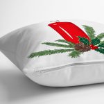 Kırmızı Mum Tasarımlı Dijital Baskılı Modern Yastık Kırlent Kılıfı Realhomes