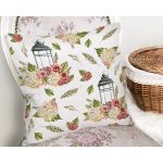 Çiçek Çizimli Dijital Baskılı Dekoratif Yastık Kırlent Kılıfı Realhomes