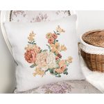 Gül Tasarımlı Dijital Baskılı Modern Yastık Kırlent Kılıfı Realhomes