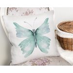 - Rh-K10036-Gorsel2 - Realhomes Beyaz Zemin Mavi Kelebek Motifli Dijital Baskılı Dekoratif Yastık Kırlent Kılıfı Realhomes