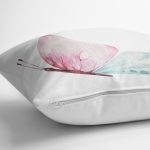 - Rh-K10037-Gorsel3 - Realhomes Beyaz Zemin Pembe & Mavi Kelebek Motifli Dijital Baskılı Modern Yastık Kırlent Kılıfı Realhomes