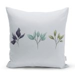 - Rh-K10041-Gorsel1 - Realhomes  Mint Yeşili Zeminli Çiçek Tasarımlı Dijital Baskılı Dekoratif Yastık Kırlent Kılıfı Realhomes