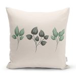 - Rh-K10042-Gorsel1 - Realhomes Krem Zeminli Çiçek Tasarımlı Dijital Baskılı Modern Yastık Kırlent Kılıfı Realhomes
