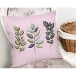 Pembe Zeminli Çiçek Tasarımlı Dijital Baskılı Modern Yastık Kırlent Kılıfı Realhomes