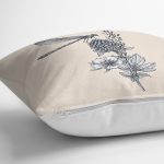 - Rh-K10064-Gorsel3 - Realhomes Krem Zemin Karakalem Çizimli Dijital Baskılı Modern Yastık Kırlent Kılıfı Realhomes