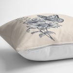 - Rh-K10066-Gorsel3 - Realhomes  Krem Zemin Karakalem Çizimli Dijital Baskılı Modern Yastık Kırlent Kılıfı Realhomes