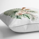 Egzotik Yaprak Tasarımlı Dijital Baskılı Modern Yastık Kırlent Kılıfı Realhomes