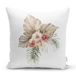 Egzotik Yaprak Tasarımlı Dijital Baskılı Dekoratif Yastık Kırlent Kılıfı Realhomes