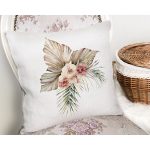 Egzotik Yaprak Tasarımlı Dijital Baskılı Dekoratif Yastık Kırlent Kılıfı Realhomes