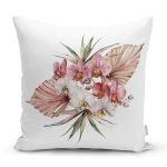 Egzotik Yaprak Tasarımlı Dijital Baskılı Modern Yastık Kırlent Kılıfı Realhomes