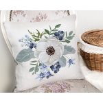 - Rh-K10073-Gorsel2 - Realhomes  Beyaz Gül Tasarımlı Dijital Baskılı Dekoratif Yastık Kırlent Kılıfı Realhomes
