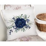 - Rh-K10074-Gorsel2 - Realhomes Pastel Mavi Gül Desenli Dijital Baskılı Modern Yastık Kırlent Kılıfı Realhomes
