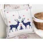 Mery Christmas Geyik Tasarımlı Dijital Baskılı Dekoratif Yastık Kırlent Kılıfı Realhomes