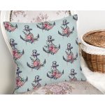 - Rh-K10081-Gorsel2 - Realhomes  Mint Yeşili Zemin Çapa Tasarımlı Dijital Baskılı Dekoratif Yastık Kırlent Kılıfı Realhomes