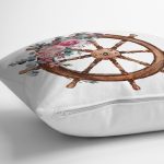 - Rh-K10088-Gorsel3 - Realhomes  Beyaz Zeminde Sade Dümen Tasarımlı Dijital Baskılı Modern Yastık Kırlent Kılıfı Realhomes