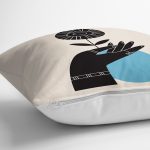 Sanatsal Yeşeren Çiçek Tasarımlı Dijital Baskılı Dekoratif Yastık Kırlent Kılıfı Realhomes