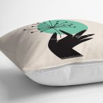 Sanatsal Yeşeren Çiçek Tasarımlı Dijital Baskılı Modern Yastık Kırlent Kılıfı Realhomes