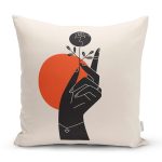 - Rh-K10095-Gorsel1 - Realhomes Sanatsal Yeşeren Çiçek Tasarımlı Dijital Baskılı Dekoratif Yastık Kırlent Kılıfı Realhomes