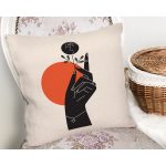 - Rh-K10095-Gorsel2 - Realhomes Sanatsal Yeşeren Çiçek Tasarımlı Dijital Baskılı Dekoratif Yastık Kırlent Kılıfı Realhomes