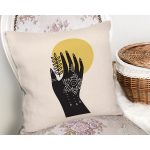 Sanatsal Yeşeren Çiçek Tasarımlı Dijital Baskılı Modern Yastık Kırlent Kılıfı Realhomes