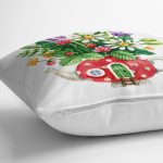 Şirin Çaydanlık Vazo Tasarımlı Dijital Baskılı Modern Yastık Kırlent Kılıfı Realhomes