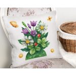 - Rh-K10118-Gorsel2 - Realhomes Pastel Rengarenk Çiçek Tasarımlı Dijital Baskılı Modern Yastık Kırlent Kılıfı Realhomes