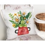 Pastel Rengarenk Çiçek Tasarımlı Dijital Baskılı Dekoratif Yastık Kırlent Kılıfı Realhomes