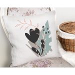- Rh-K10128-Gorsel2 - Realhomes Sanatsal Yaprak Çizimli Dijital Baskılı Modern Yastık Kırlent Kılıfı Realhomes