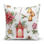 - Rh-K10132-Gorsel1 - Realhomes  Şamdan Tasarımlı Yılbaşı Konseptli Dijital Baskılı Modern Yastık Kırlent Kılıfı Realhomes