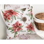 Kırmızı Gül & Kozalak Tasarımlı Dijital Baskılı Modern Yastık Kırlent Kılıfı Realhomes