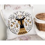 Sevimli Geyik Motifli Dijital Baskılı Modern Yastık Kırlent Kılıfı Realhomes