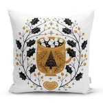 - Rh-K10137-Gorsel1 - Realhomes  Mery Christmas Temalı Dijital Baskılı Dekoratif Yastık Kırlent Kılıfı Realhomes