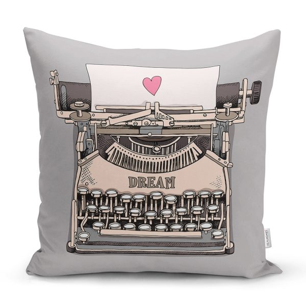 - Rh-K10142-Gorsel1 - Realhomes  Çini Çizimli Guguklu Saat Motifli Dijital Baskılı Dekoratif Yastık Kırlent Kılıfı Realhomes