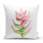 Egzotik Yaprak Tasarımlı Dijital Baskılı Modern Yastık Kırlent Kılıfı Realhomes