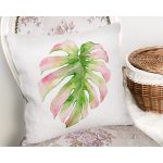 - Rh-K10154-Gorsel2 - Realhomes Egzotik Yaprak Tasarımlı Dijital Baskılı Modern Yastık Kırlent Kılıfı Realhomes