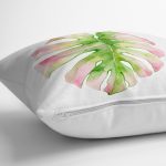 - Rh-K10154-Gorsel3 - Realhomes Egzotik Yaprak Tasarımlı Dijital Baskılı Modern Yastık Kırlent Kılıfı Realhomes