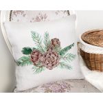 - Rh-K10155-Gorsel2 - Realhomes Kozalak Çizimli Cristmas Temalı Dijital Baskılı Dekoratif Yastık Kırlent Kılıfı Realhomes