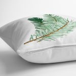 - Rh-K10157-Gorsel3 - Realhomes Çam Yaprağı Çizimli Cristmas Temalı Dijital Baskılı Dekoratif Yastık Kırlent Kılıfı Realhomes