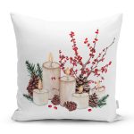 - Rh-K10159-Gorsel1 - Realhomes  Mum & Kozalak Tasarımlı Christmas Temalı Dijital Baskılı Dekoratif Yastık Kırlent Kılıfı Realhomes