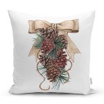 - Rh-K10165-Gorsel1 - Realhomes  Kurdaleli Kozalak Motifli Dijital Baskılı Dekoratif Yastık Kırlent Kılıfı Realhomes