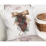 - Rh-K10165-Gorsel2 - Realhomes  Kurdaleli Kozalak Motifli Dijital Baskılı Dekoratif Yastık Kırlent Kılıfı Realhomes