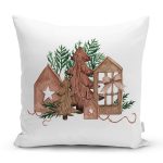 - Rh-K10166-Gorsel1 - Realhomes  Ahşap Çam Ağacı Tasarımlı Dijital Baskılı Modern Yastık Kırlent Kılıfı Realhomes