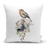 - Rh-K10168-Gorsel1 - Realhomes  Çan & Kuş Motifli Dijital Baskılı Modern Yastık Kırlent Kılıfı Realhomes